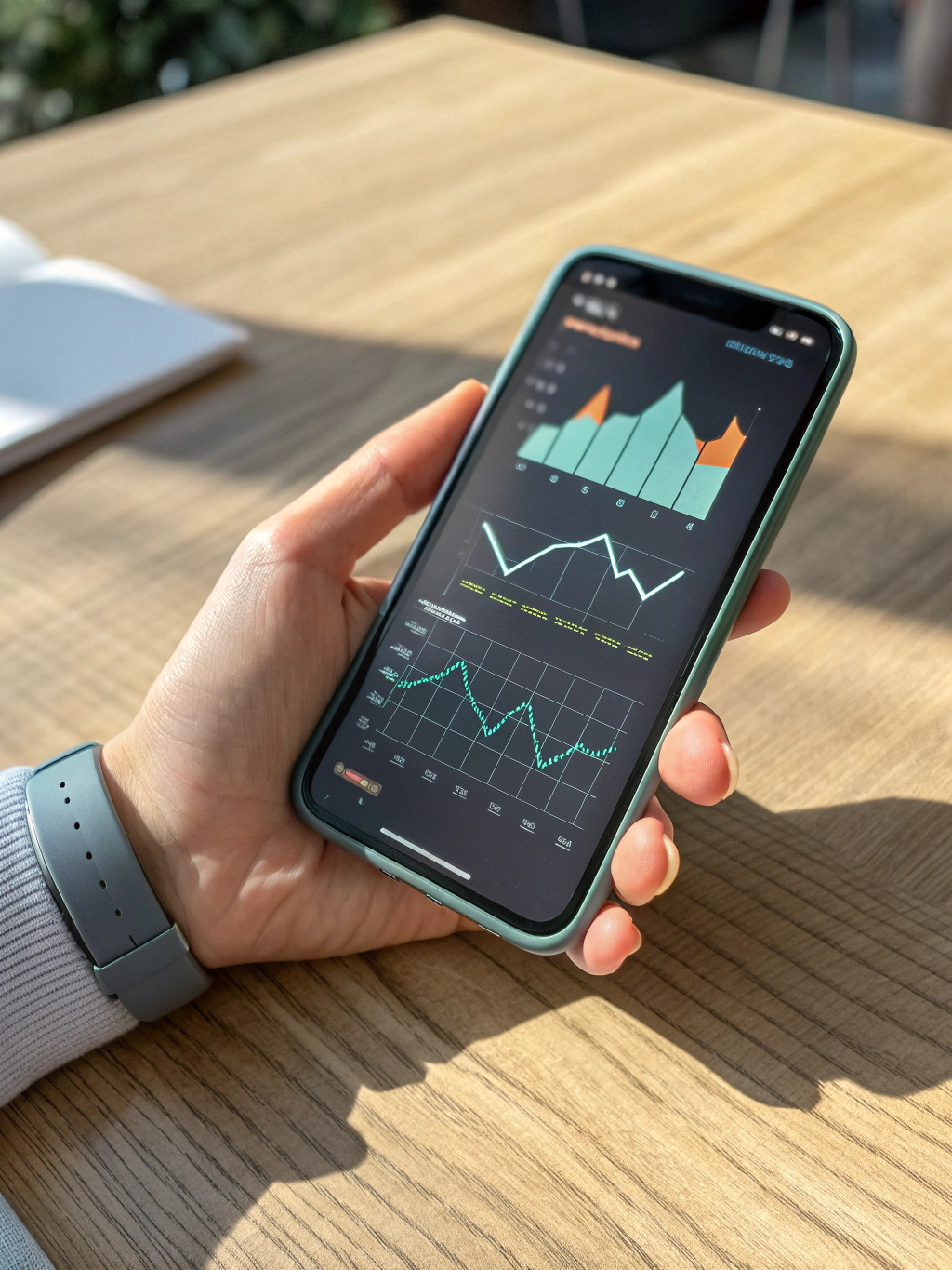 Analyse-Dashboard auf dem Smartphone